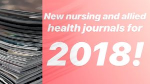 New Nursing Journals 2018